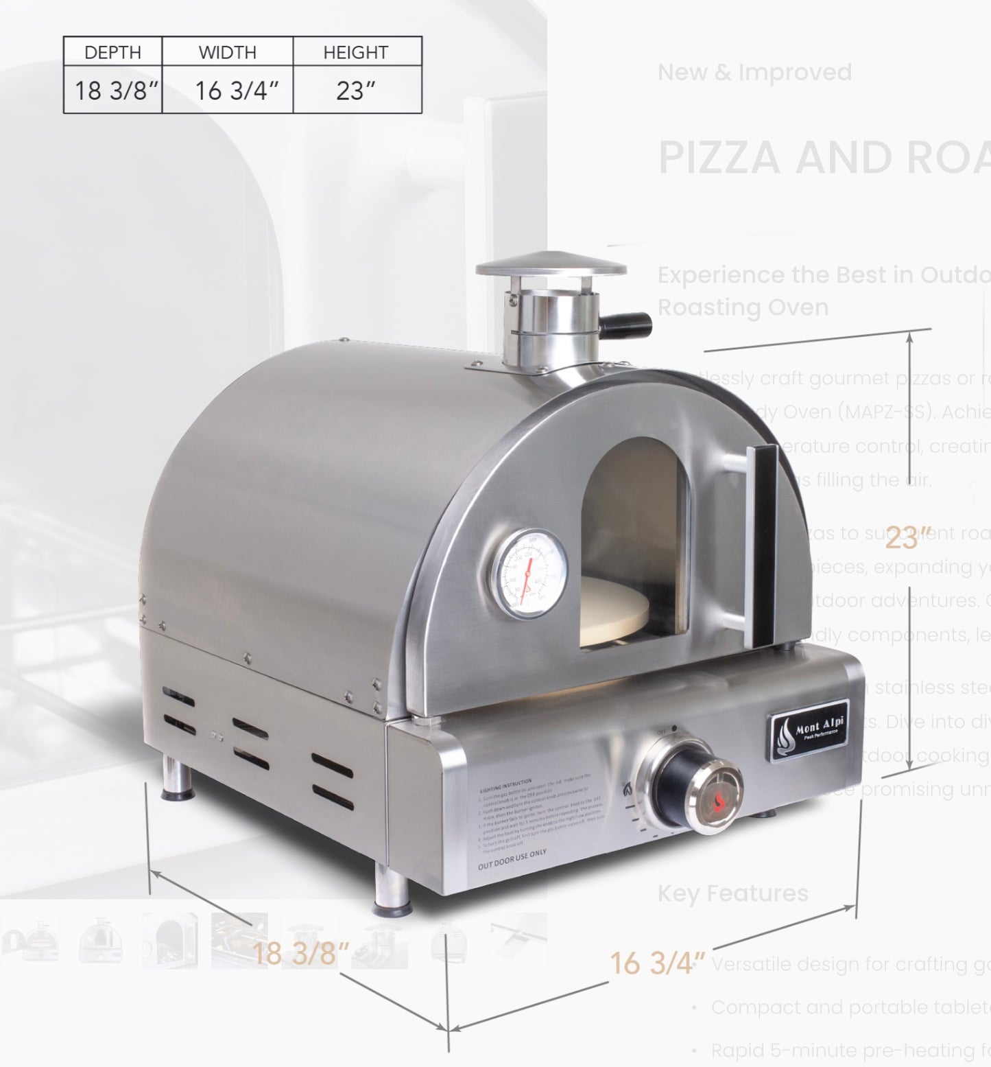 Mont Alpi Portable Pizza Oven