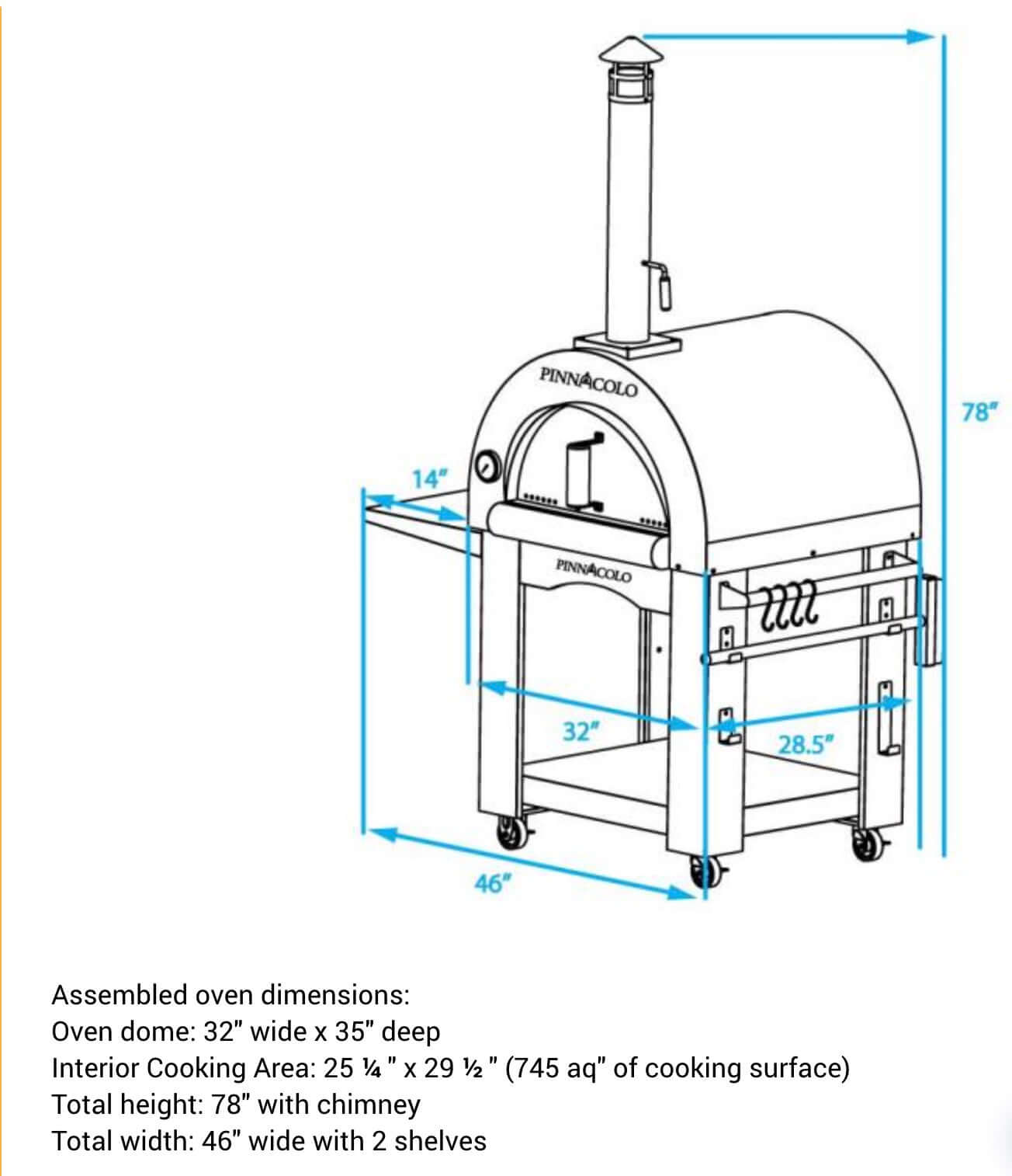 Pinnacolo Premio Stainless Pizza Oven