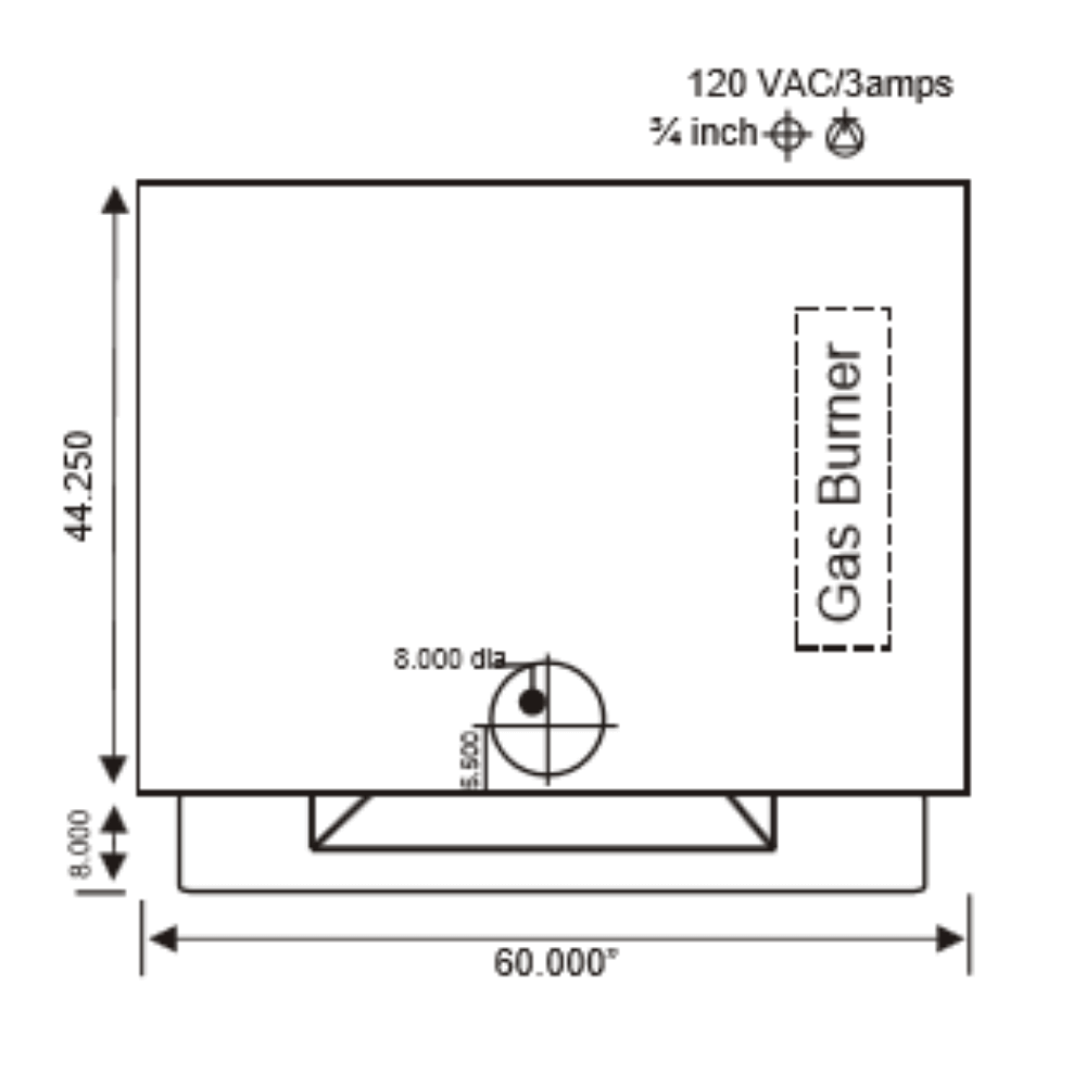 Earthstone Ovens Model 90-DUE-PAG (Wood or Gas fired)